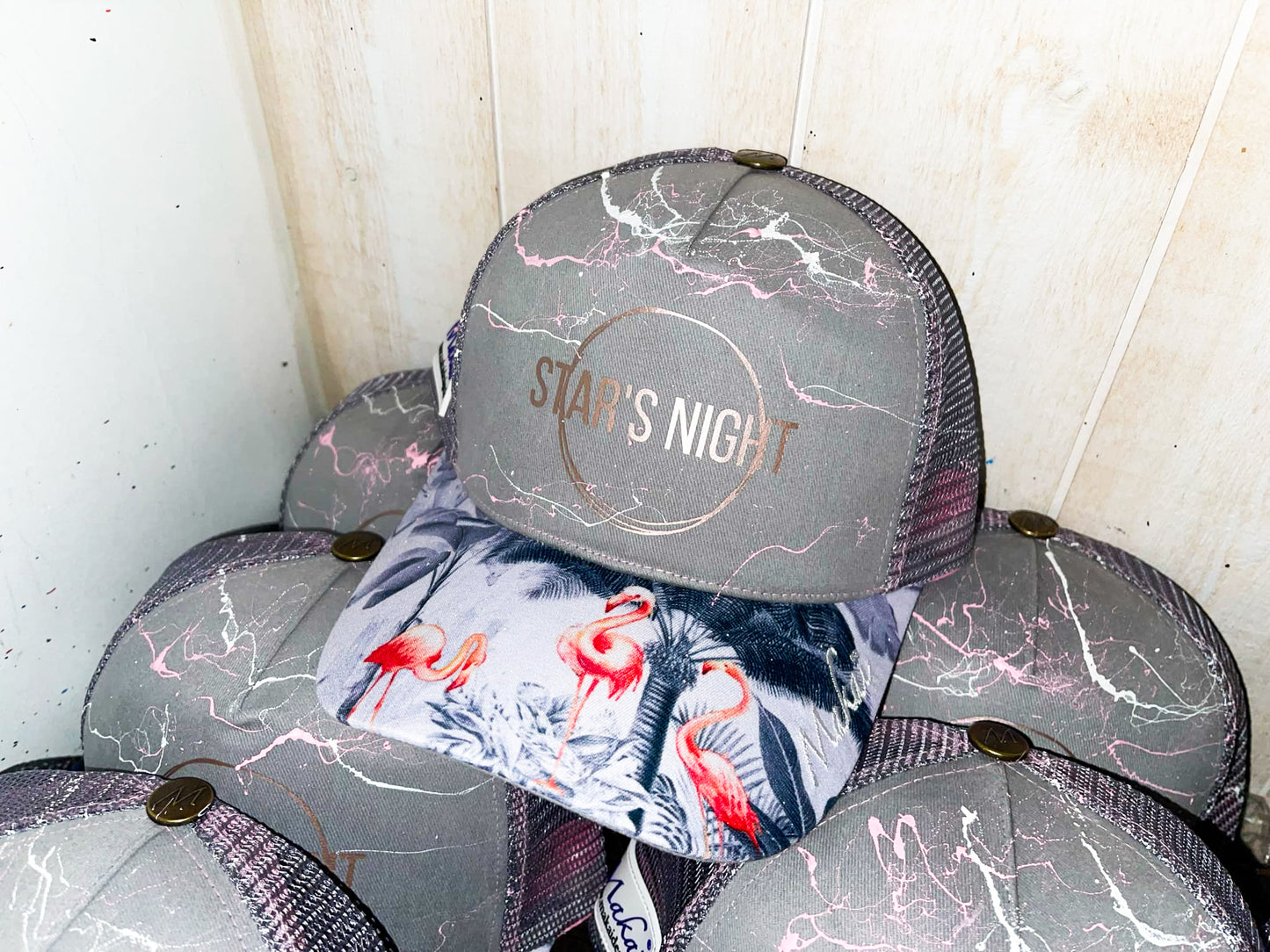 Casquettes Star's Night Gris rose